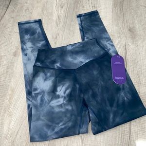 Kamo Fitness Navy Blue Tie Dye Leggings